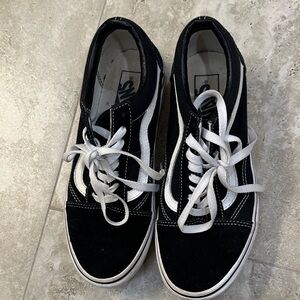 Vans Black and White Lace-Up Shoes